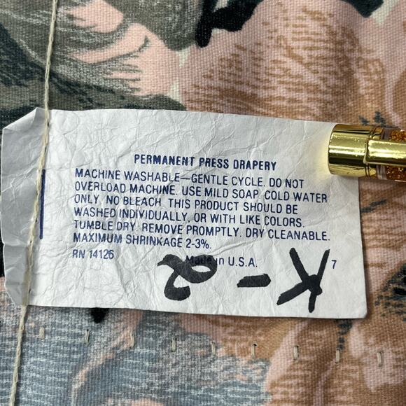 Vintage Six Permanent Press Drapery Floral Valance Curtains Made In USA - Picture 4 of 7